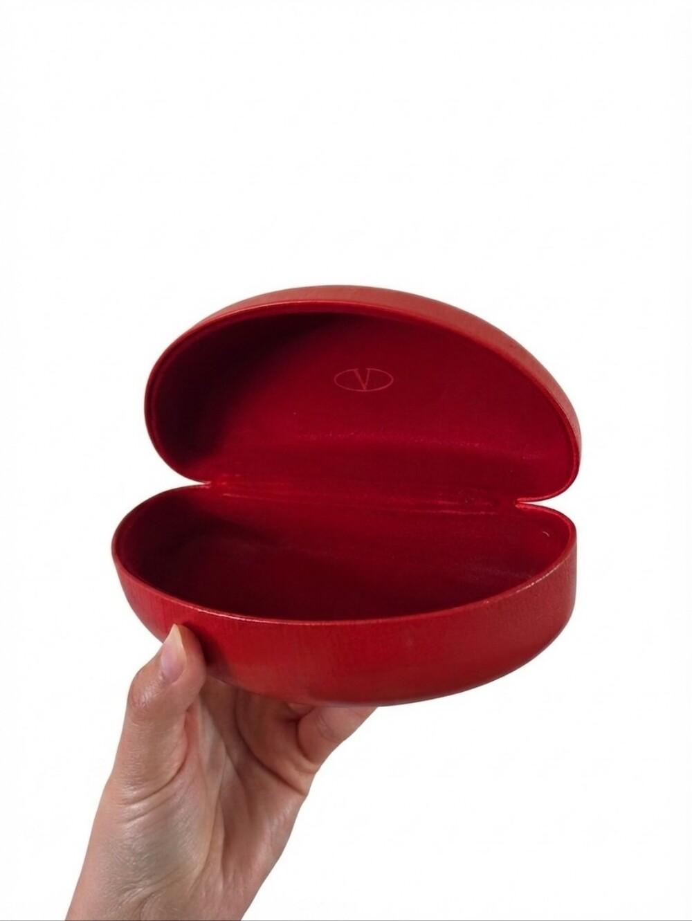 Vintage Valentino Red Hard Shell Sunglasses Case with Flaw